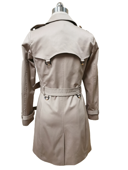 Trench Coat - Woman Classical Trench Coat with New Detail Design