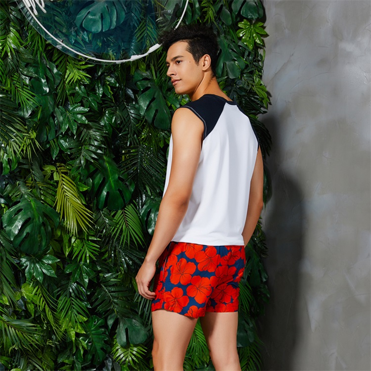 Summer Sports Leisure Quick-drying Men's Flower Printing Men Sexy Beach Shorts