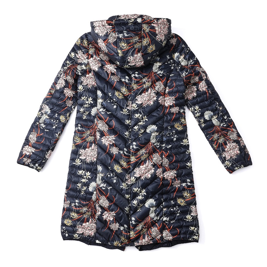 High Quality Printed Light Weight Quilted Women's Long Padded Jackets