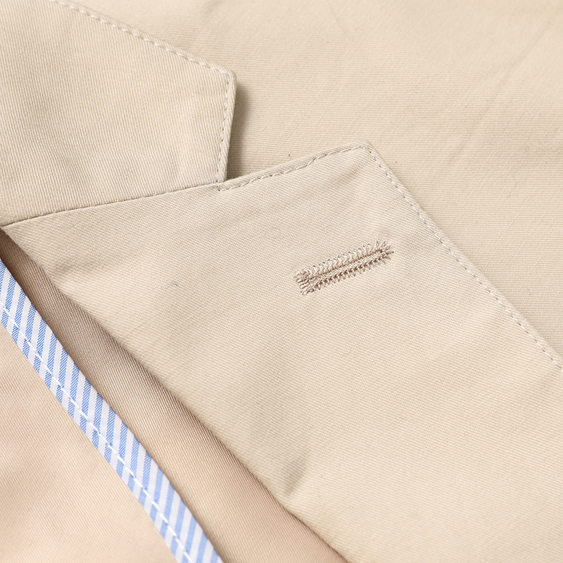 Men's biscuit sand cotton spandex notch pocket Suit Blazer Jackets
