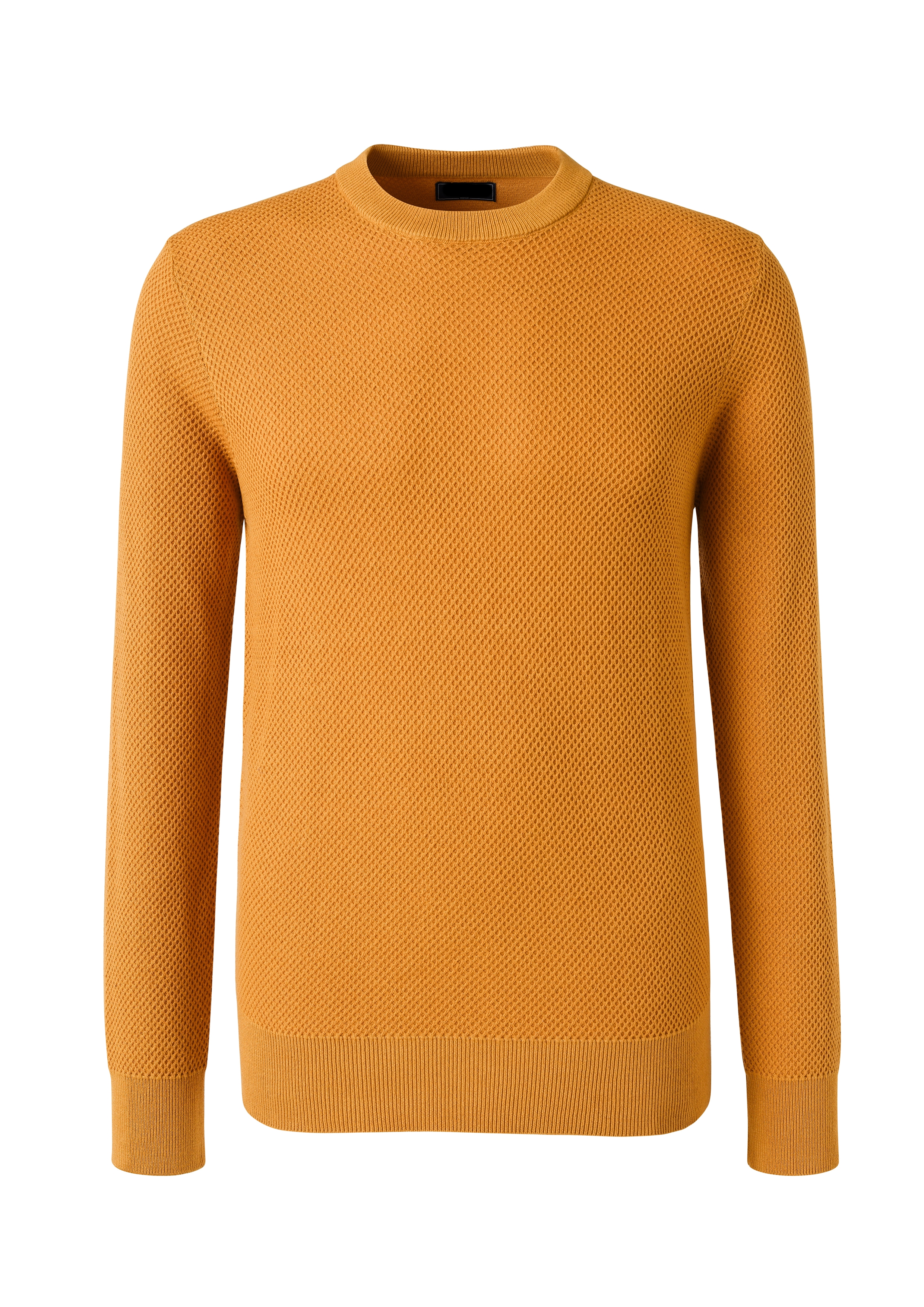 Hot Sales Yellow Knitted Long Sleeve Men's Casual Sweater Crewneck Pullovers Knitswear