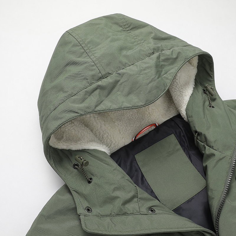 Oem Best Seller Mens Long Winter Jacket With Sherpa Lining 