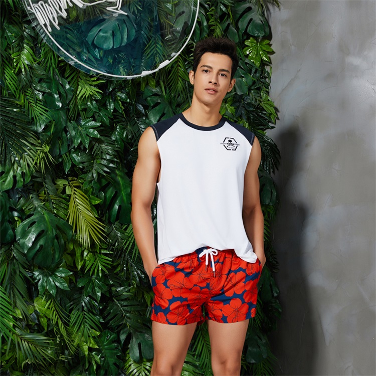 Summer Sports Leisure Quick-drying Men's Flower Printing Men Sexy Beach Shorts
