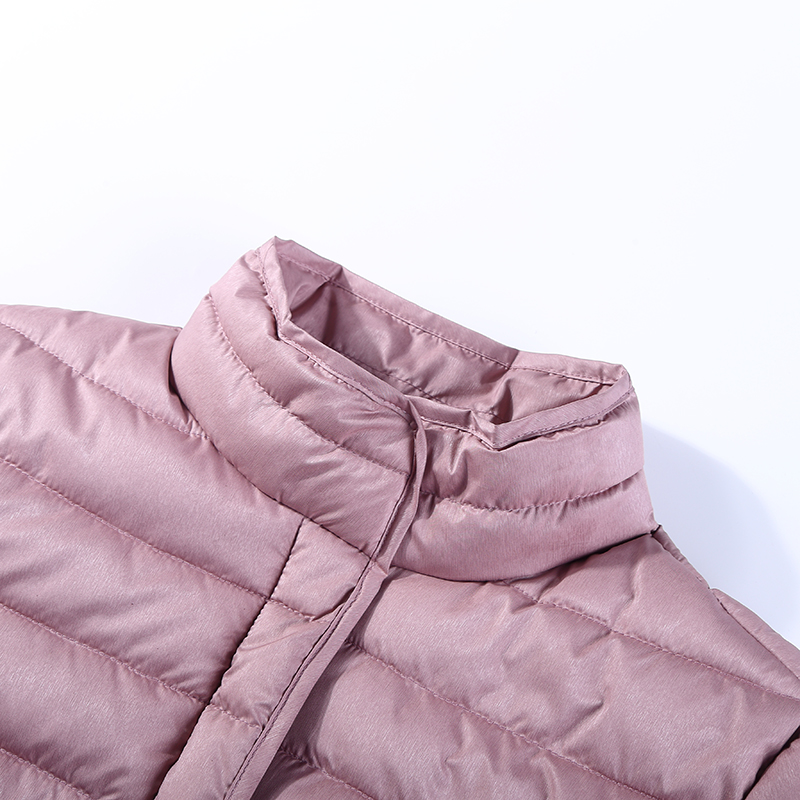 Shiny Color Duck Down Memory Fabric Women New Qulitted Slim Fit Jacket